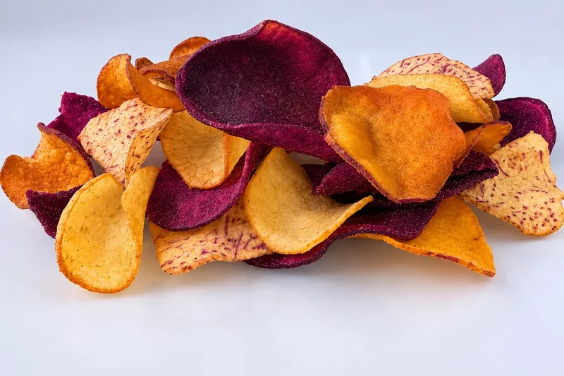 Real taro root, sliced